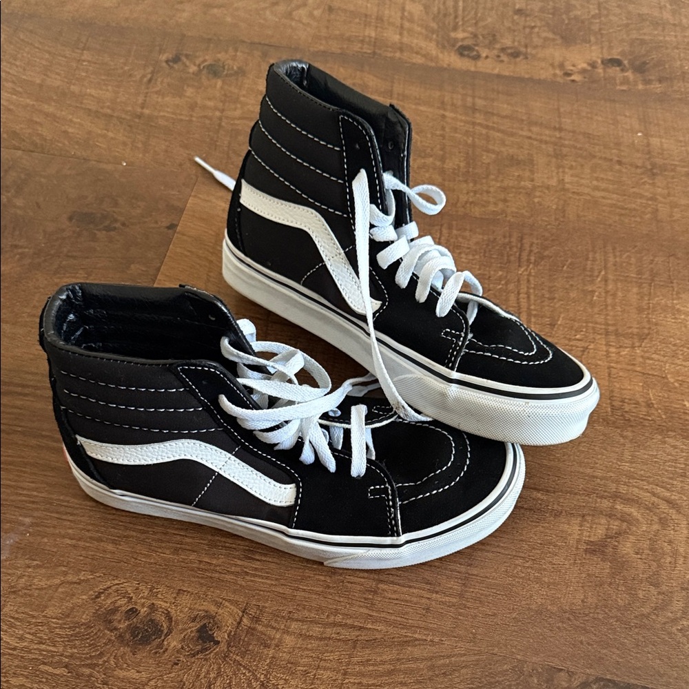 Black and White High-Top Vans
